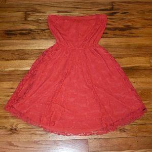Hollister lace strapless dress